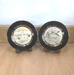 2 x Imperial Chokin 1983 edición limitada Platos Decorativos 23cm - Pájaros - Yoshinobu Hara - Imagen 1 de 14