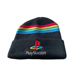Neue bestickte schwarze PlayStation Beanie - Bild 1 von 2