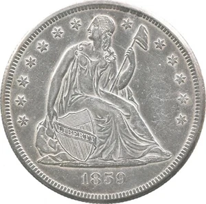1859-O Seated Liberty Silver Dollar *8117 - Picture 1 of 3