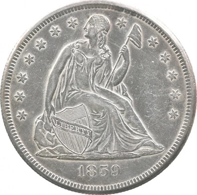 1859-O Seated Liberty Silver Dollar *8117 - Image 1 of 3