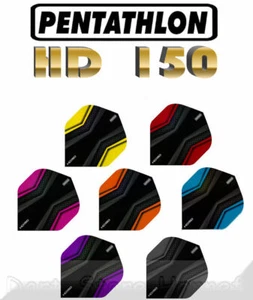 6 Dart Flights Pentathlon HD 150 NEU, Farbe wählbar - Picture 1 of 8