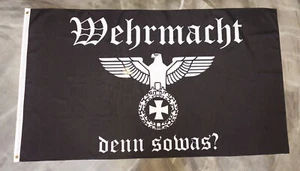 Fahne Flagge Deutsches Reich - Wehrmacht denn sowas - 90 x 150 cm - Bild 1 von 2