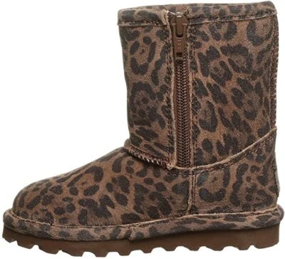 BEARPAW Toddler Elle Exotic (Leopard) Zipper Boot Classic Suede Size- 12 - Image 1 of 2