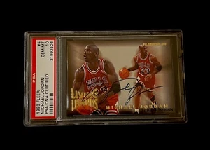 SIGNED 1993-94 FLEER LIVING LEGENDS MICHAEL JORDAN PSA 10 PSA/DNA UDA AUTO POP 1 - Picture 1 of 4