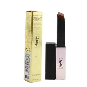 YSL Rouge Pur Couture The Slim Glow Matte Lipstick #211 Transgressive Cacao 2.1g - Picture 1 of 3
