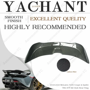 DRY CARBON Glossy vrs svt ed Style Rear Spoiler Wing For 17-21 McLaren 720S - Picture 1 of 12