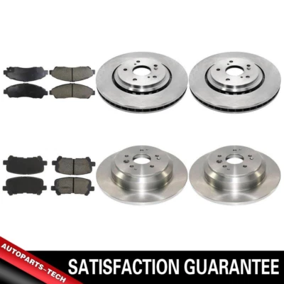 Rotores de freno delanteros + traseros y pastillas de freno de cerámica para Acura MDX 2014 2015 2016 Foto 1 de 4