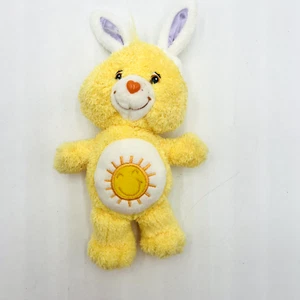 2004 Care Bear Easter Bunny Ears Plush 9” Yellow Sunshine - Picture 1 of 6