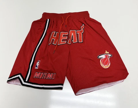 RARE Just Don Mitchell & Ness NBA Miami Heat Shorts 1996-97 Red Mesh Men’s S Cover