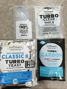 CLASSIC 8 Turbo Triple Yeast Pack - 5 Pack - Still Spirits Home Brew Essence - Picture 1 of 6