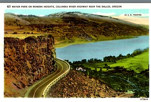 Postal de colección - Mayer Park en Rowena Heights, Columbia River Hwy. cerca de Dalles O - Imagen 1 de 2