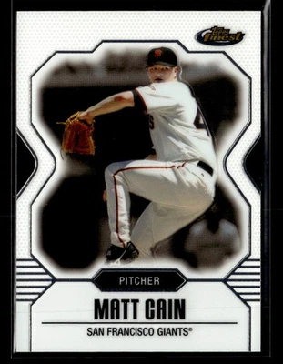 Tarjeta Finest #19 2007 Matt Cain Gigantes de San Francisco Foto 1 de 2