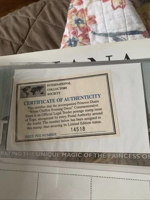 Estampillas conmemorativas de la princesa Diana de Gales 1998 en perfecto estado Foto 1 de 4