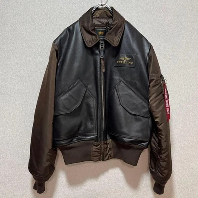 BREITLING Alpha Industries Brown MA-1 Flight Jacket M size - Image 1 of 4