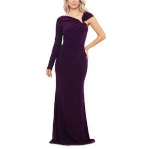 $219 NWT Betsy & Adam Formal Evening Gown Women's 10 Wine Maxi Dress Wedding - Picture 1 of 14