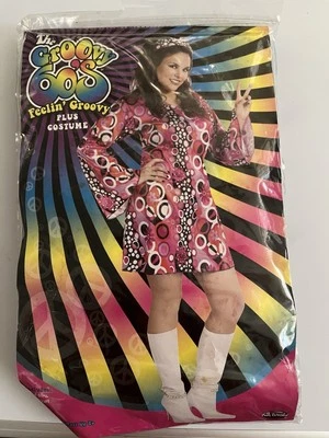 Costime: женская танцовщица/хиппи GoGo. !СКИДКА! Groovy 60-е годы. Большой размер - Изображение 1 из 4