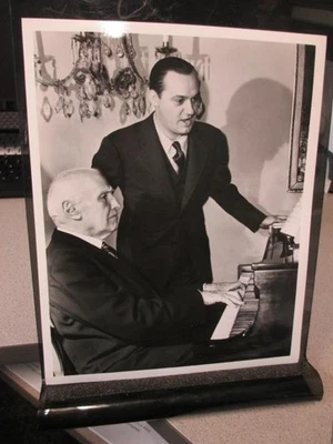 Foto del programa de radio de televisión NBC de la década de 1940 WALTER DAMROSCH HOUR piano Albert Cazentre ópera Foto 1 de 2