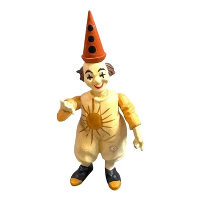 Payaso circo vintage Schoenhut Humpty Dumpty amarillo sol 4" pintado a mano Foto 1 de 4