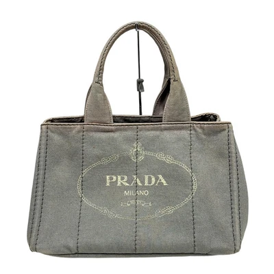 Auténtico bolso de mano PRADA Canapa B1877B azul gris denim Foto 1 de 4