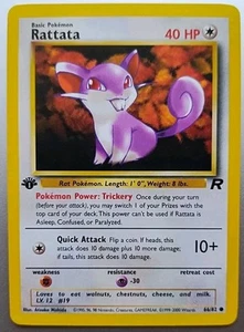 Pokémon Rattata 66/82 1st Edition LP +Mystery Bonus Card ~FAST SHIPPING!!! - Picture 1 of 2