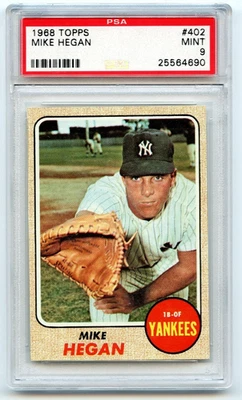 1968 Topps Béisbol Mike Hegan #402 New York Yankees PSA 9 Como nuevo Foto 1 de 2
