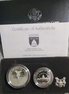 Zweiteiliger US-Kongressmünzensatz 1989  - Bild 1 von 2