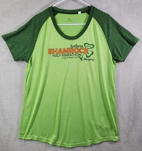 Yuengling LESLIE JORDAN Anthem Shamrock Half Marathon Green T-Shirt Womens Sz L - Picture 1 of 8