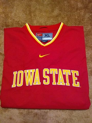Nike Team Iowa State Cyclones Pullover Windbreaker Center Swoosh Men's XL ISU Cover