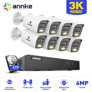 ANNKE 8CH 6MP NVR 5MP Color Night PoE Security IP Camera System Two Way Audio AI - Picture 1 of 27