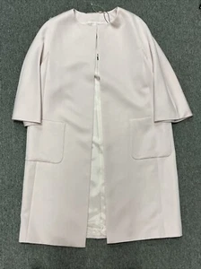 Abrigo ESCADA Mujer 40 Rosa Camelia Maso Satinado Abrigo Nuevo con Etiquetas $1675 - Imagen 1 de 9