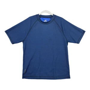 Camisa para hombre talla M azul y negra protección solar ajuste elástico de Zeroxposur - Imagen 1 de 6