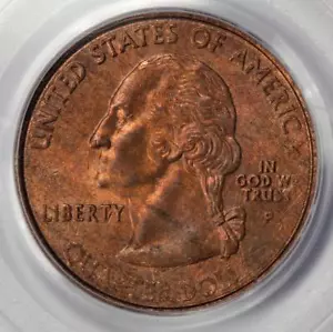 2000 PCGS MS63 Missing Clad Layer Maryland State Quarter Mint Error Copper Color - Picture 1 of 4