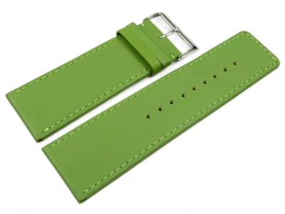 Bracelet de montre cuir de veau lisse Vert pomme 30mm - Photo 1/2