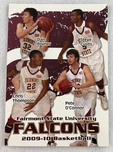 CBK Fairmont State Falcons 2009-10 Men’s Basketball Schedule Card - Picture 1 of 2