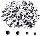 100 Wiggly Wiggle Eyes Googly Arts & Crafts Glue On Mixed Sizes 8 10 12 15mm