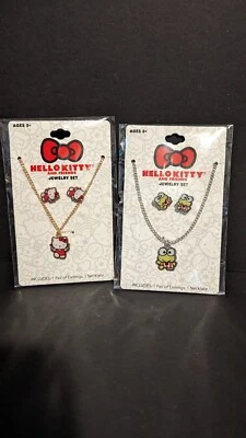 Lot Of 2 - Hello Kitty & Friends - Earring & Necklace Sets - Keroppi - Image 1 of 2