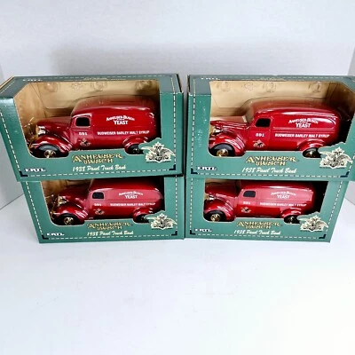 4 Ertl 1938 Anheuser Busch Panel Truck Bank Die Cast Metal 1/25 Scale Lot 1993 - Image 1 of 4