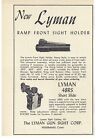 1949 Lyman Ramp Front Sight Gun Holder Firearm Weapon Vintage Magazine Print Ad