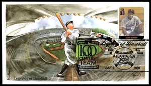 2000 Josh Gibson FDC Legends of Baseball Pittsburgh Crawfords Edken Cachet - Picture 1 of 2