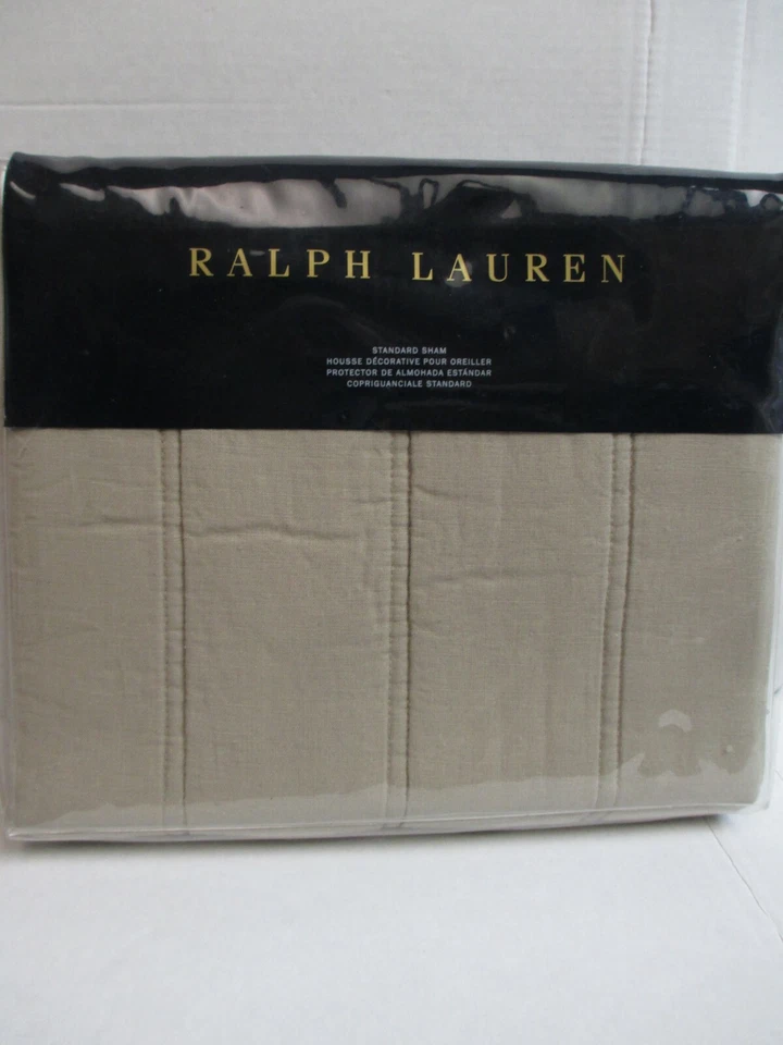 Ralph Lauren Corso Campania Natural Standard Quilted Pillow Sham