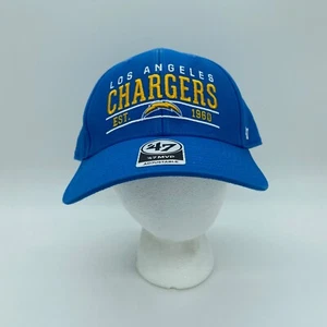 '47 Brand MVP Los Angeles Chargers NFL Strapback Hat Cap Solid Blue Adjustable - Picture 1 of 6