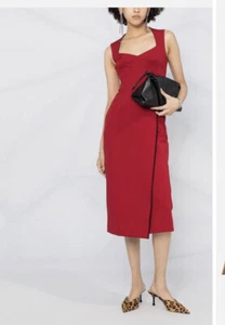 Dolce Gabbana Dress Sweetheart Bustier sz 48/12 Wine Red $2200 - Picture 1 of 10