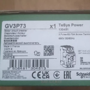 Square D Schneider GV3P73 62-73A Motor Circuit Breaker Free Shipping - Picture 1 of 1