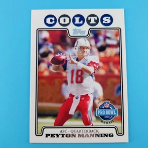 Tarjeta de fútbol americano 2008 Topps AFC Quarterback Pro Bowl #308 Peyton Manning Colts - Imagen 1 de 2