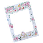 Romantic Wedding Photo Booth Frame with Floral Wreath