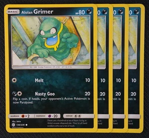 Pokemon Cards 4x Alolan Grimer 130/236 Playset Cosmic Eclipse NM/M - Picture 1 of 1