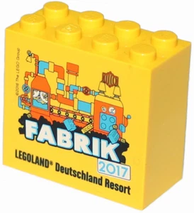 Lego Amarillo Ladrillo Promocional 2x4x3 Fábrica 2017 ¡NUEVO!¡! - Imagen 1 de 1