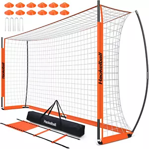 12x6 FT Soccer Goal for Backyard Quick Setup Soccer Net with Ladder and 12 Cones - Picture 1 of 10