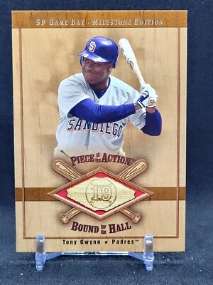 Juego SP Bat Milestone 2001 pieza de acción encuadernada para el salón #BTG Tony Gwynn Foto 1 de 2