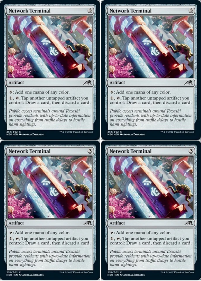 MTG - 4x NETWORK TERMINAL - Kamigawa: Neon Dynasty (C) - Image 1 of 1